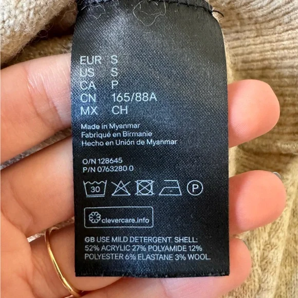 H&M Tan Mock Neck Sweater - Picture 5 of 8